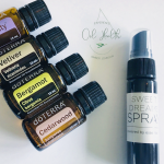 Essential oil bottles with spritzer for sweet dreams spray