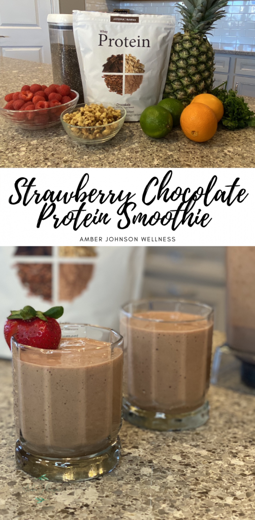 Pinterest Strawberry Chocolate Protein Smoothie